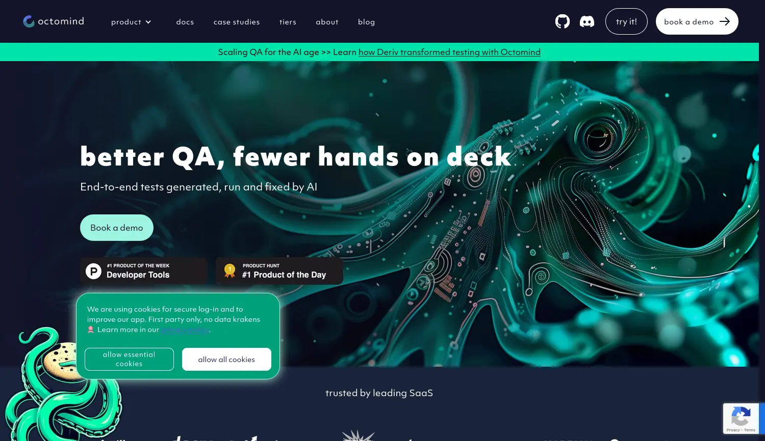 Website der Firma Octomind GmbH
