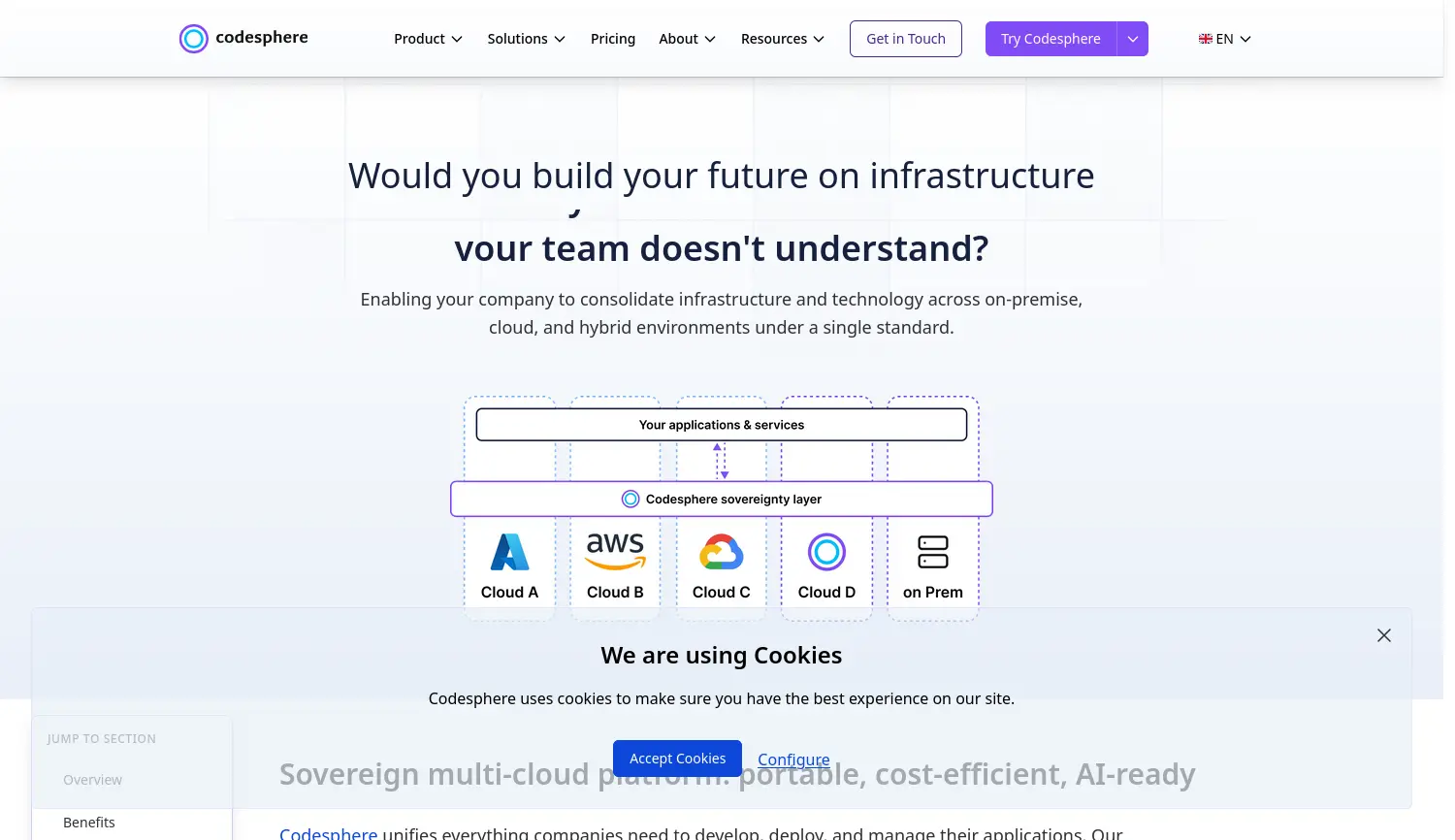 Website der Firma Codesphere GmbH