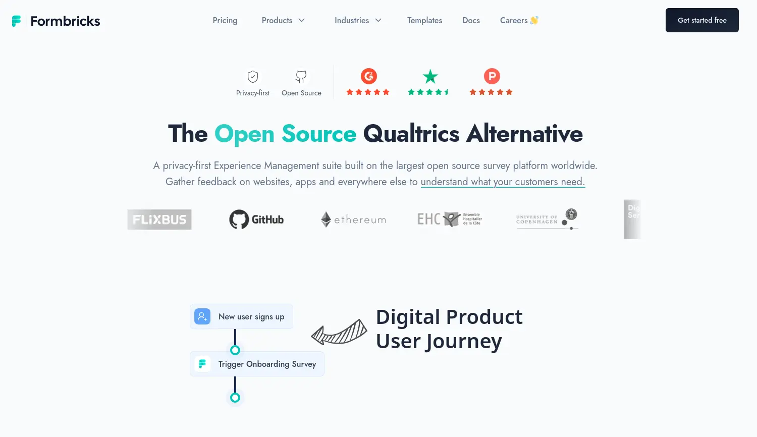 Website der Firma Formbricks GmbH