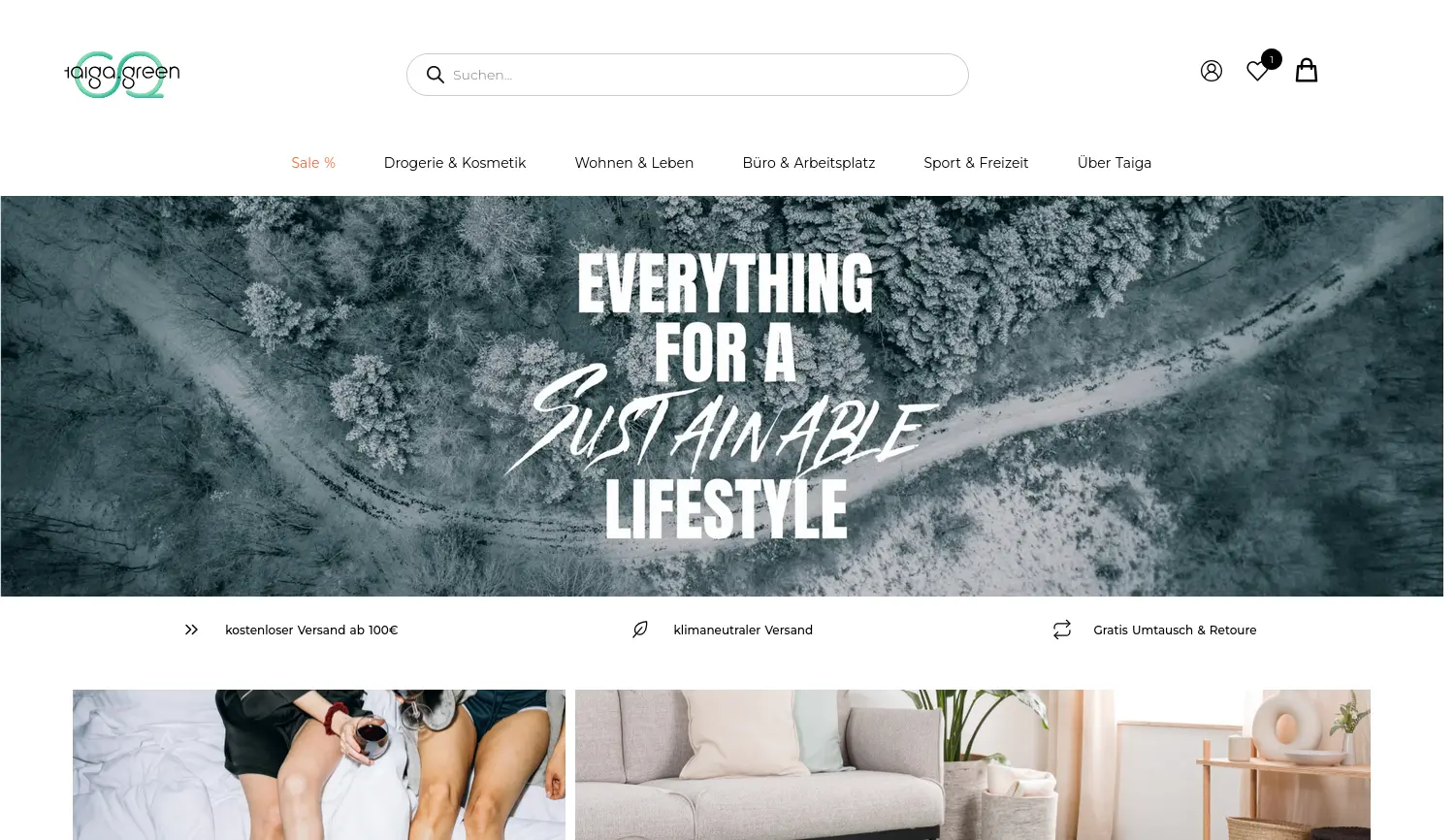 Website der Firma Taiga GmbH