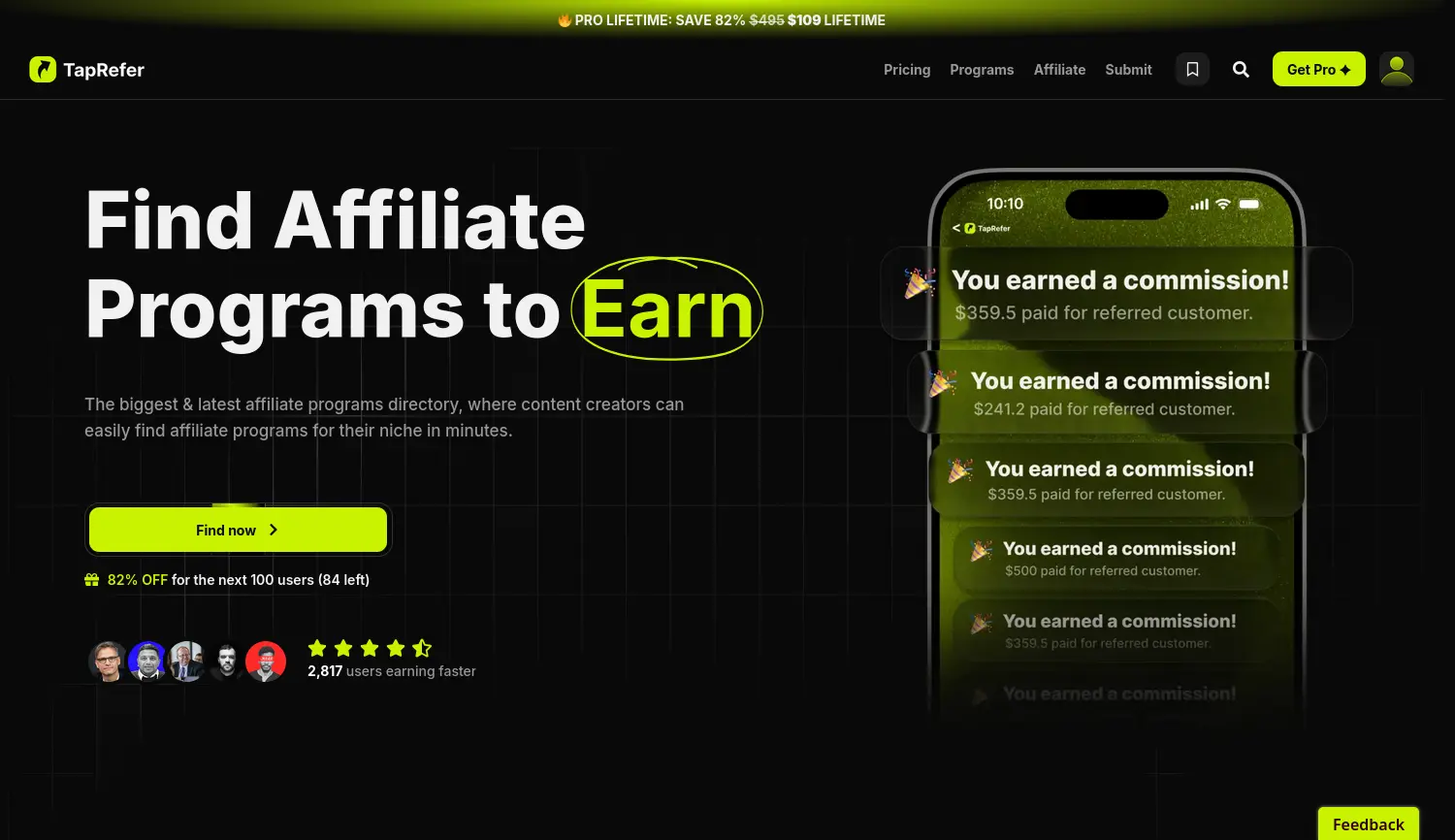 Website der Firma TapRefer