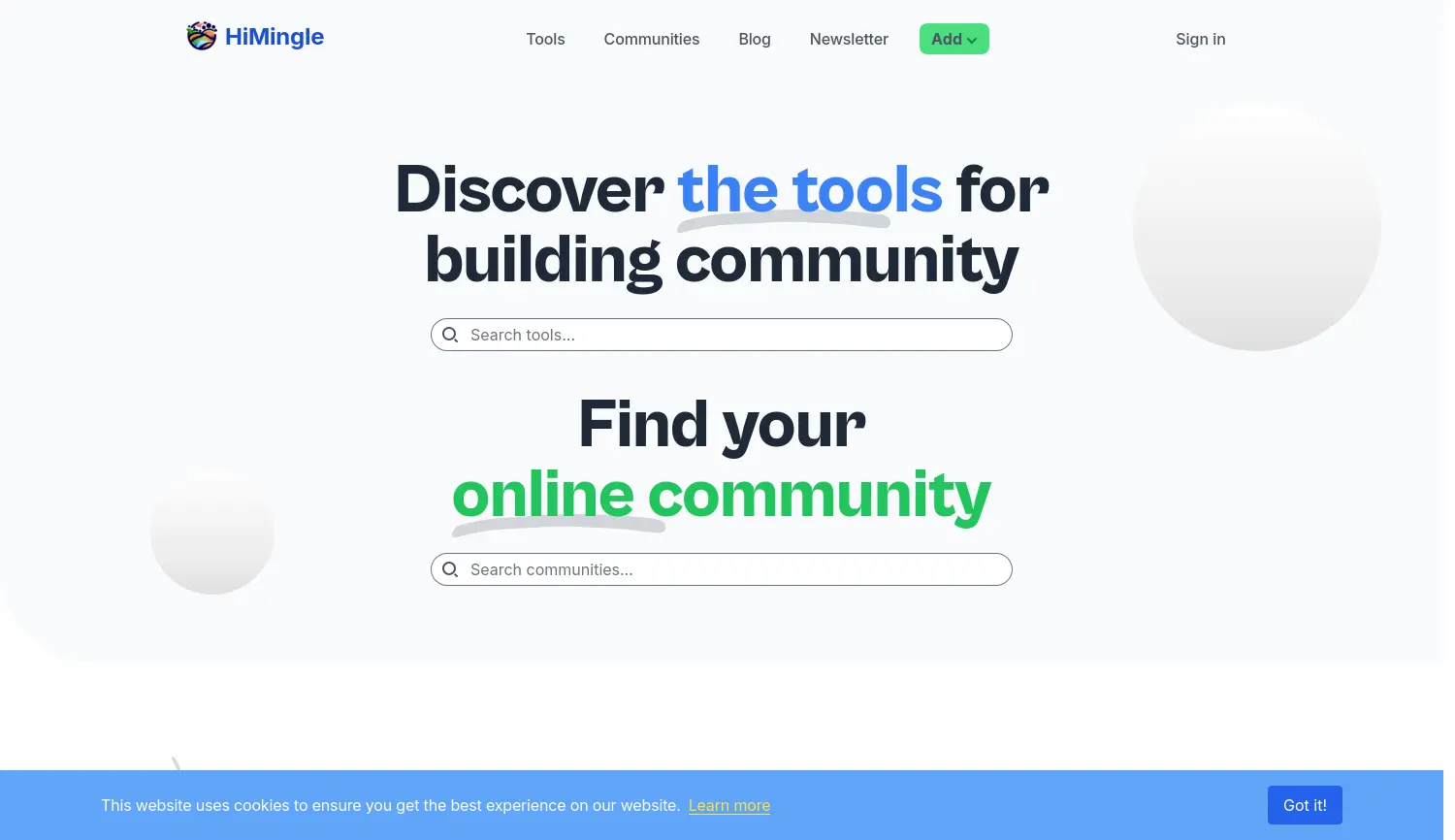 Website der Firma HiMingle