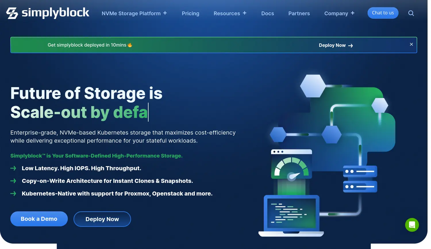 Website der Firma Simplyblock GmbH