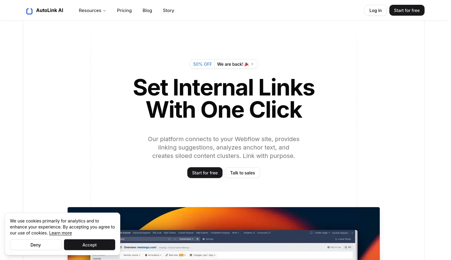 Website der Firma AutoLink AI