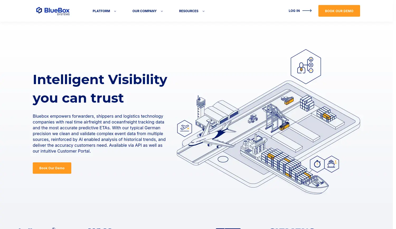 Website der Firma Bluebox Systems GmbH