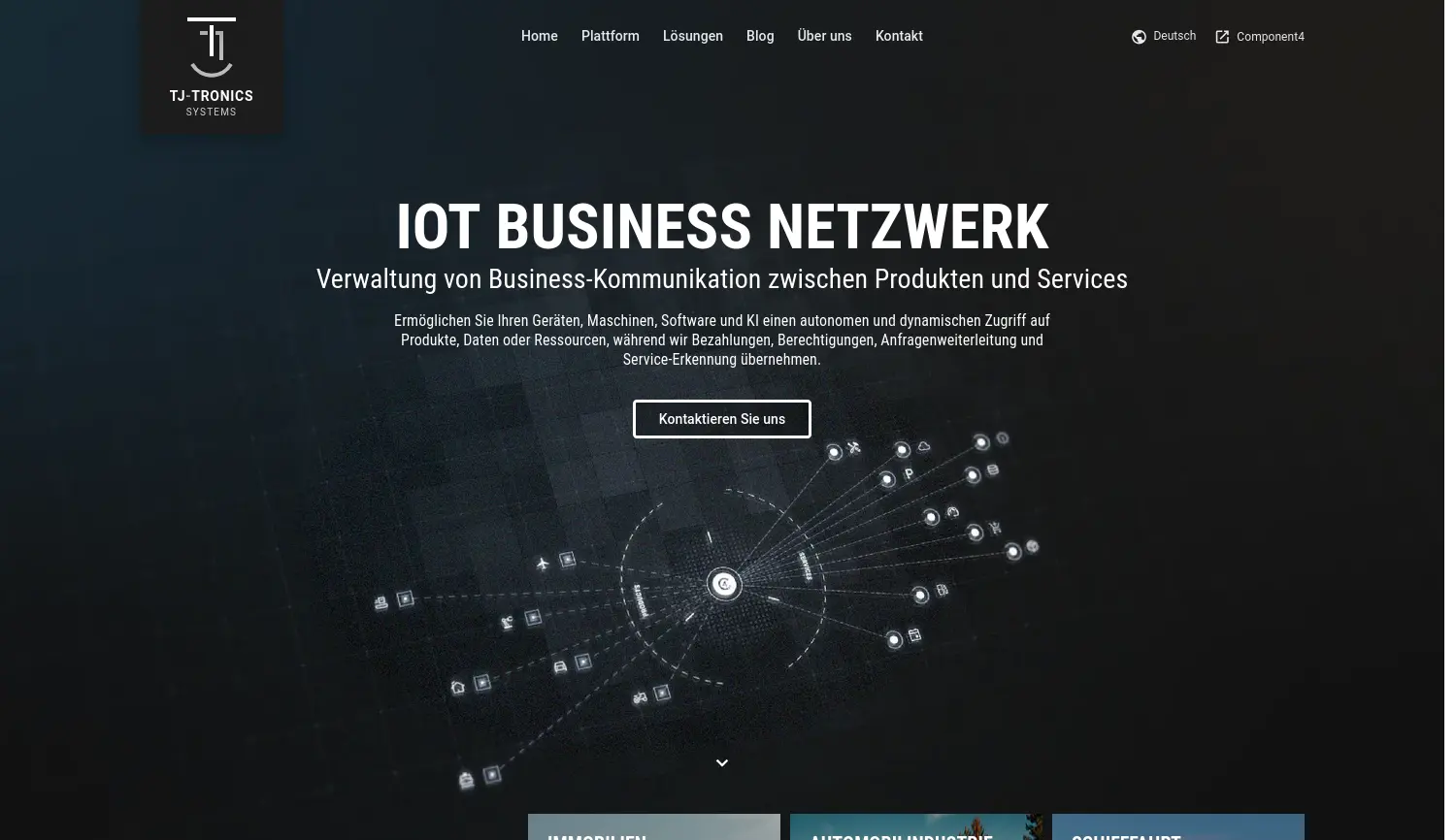 Website der Firma TJ-Tronics Systems GmbH