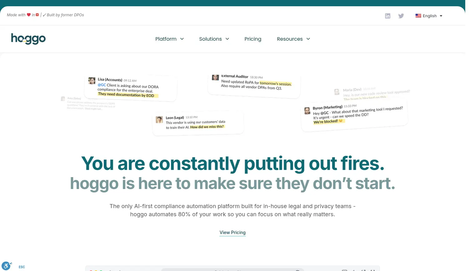 Website der Firma hoggo AG
