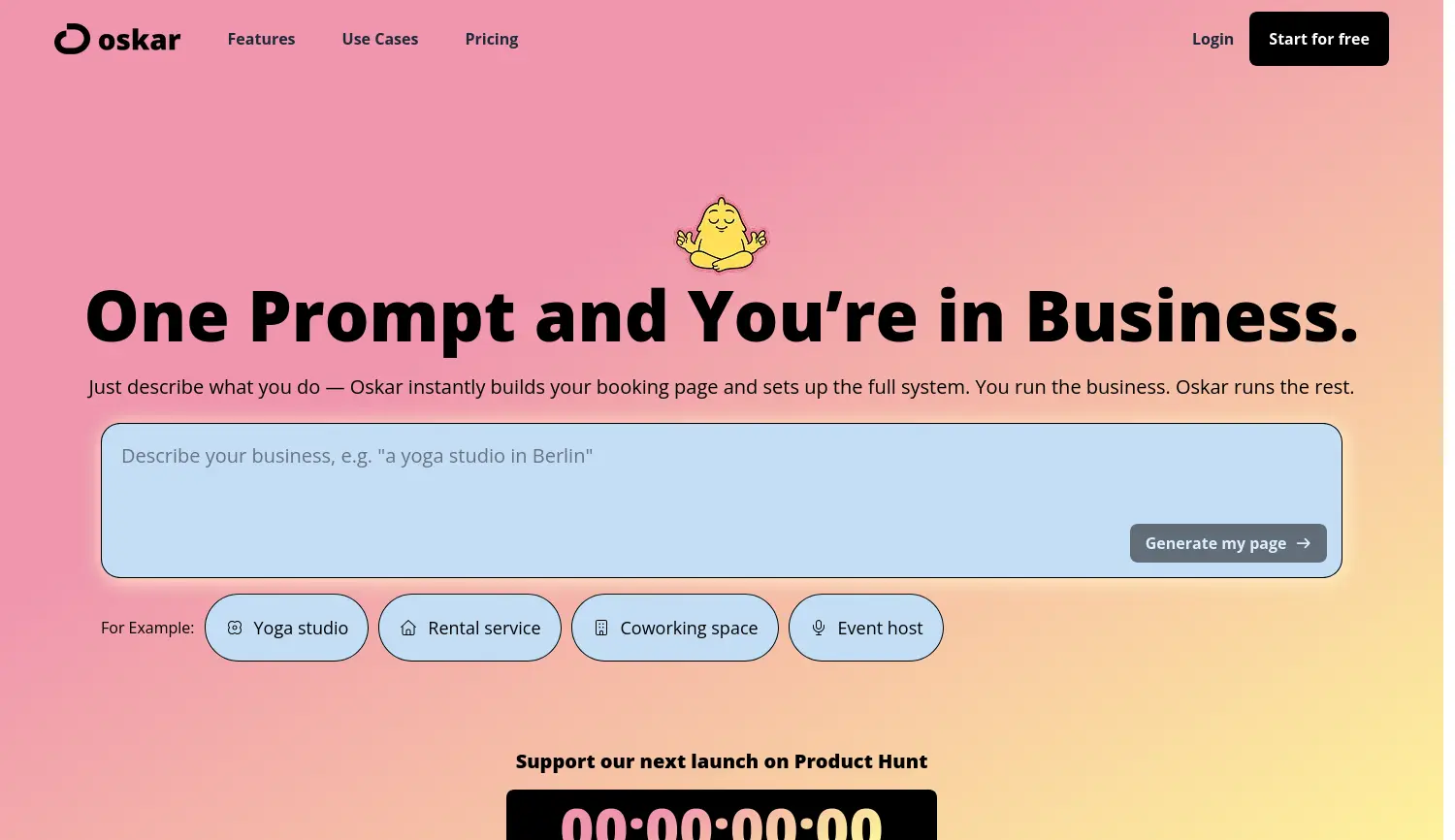 Website der Firma OskarOS Software GmbH