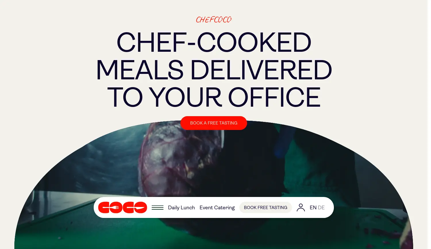 Website der Firma ChefCoco