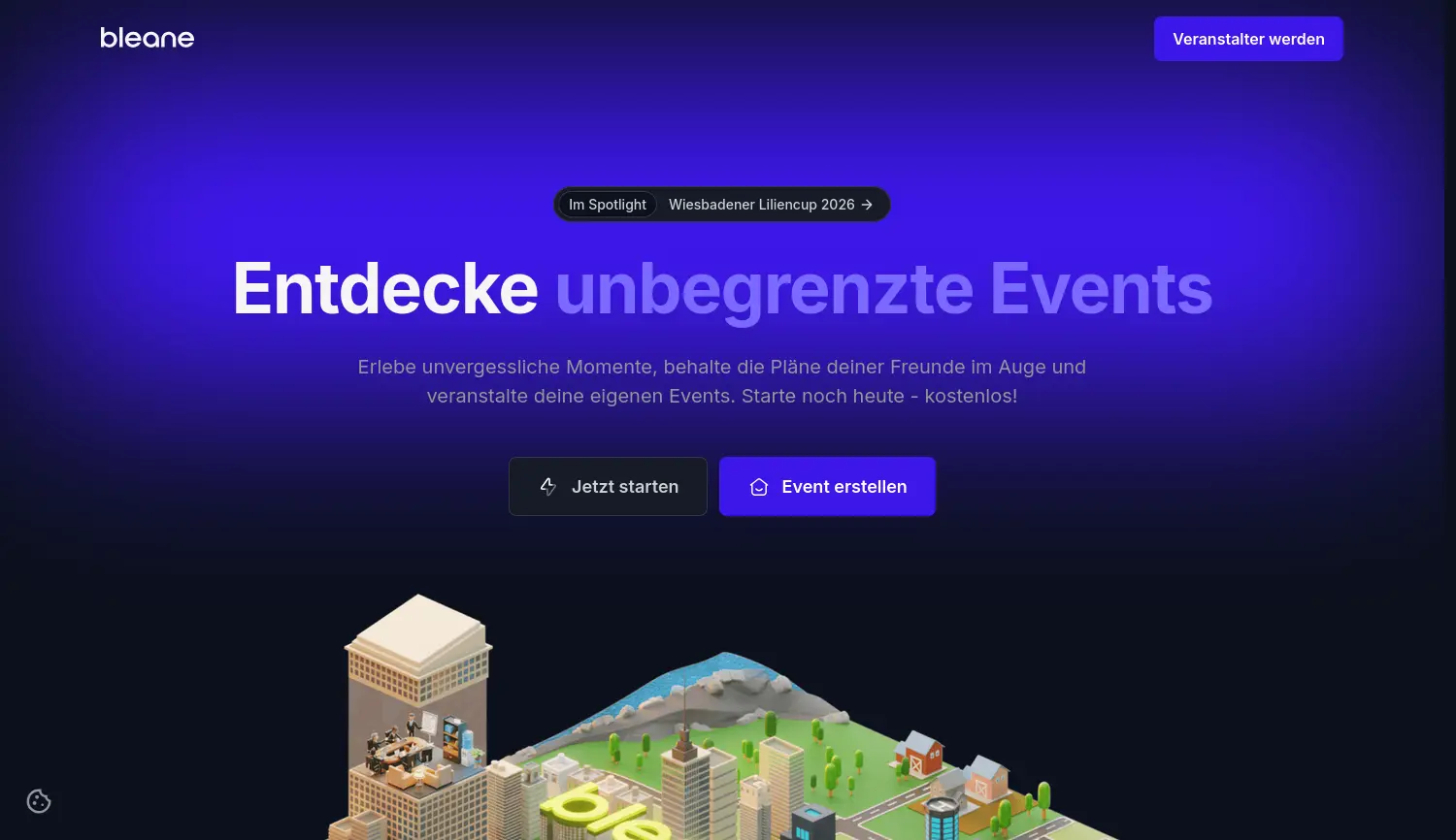 Website der Firma bleane GmbH