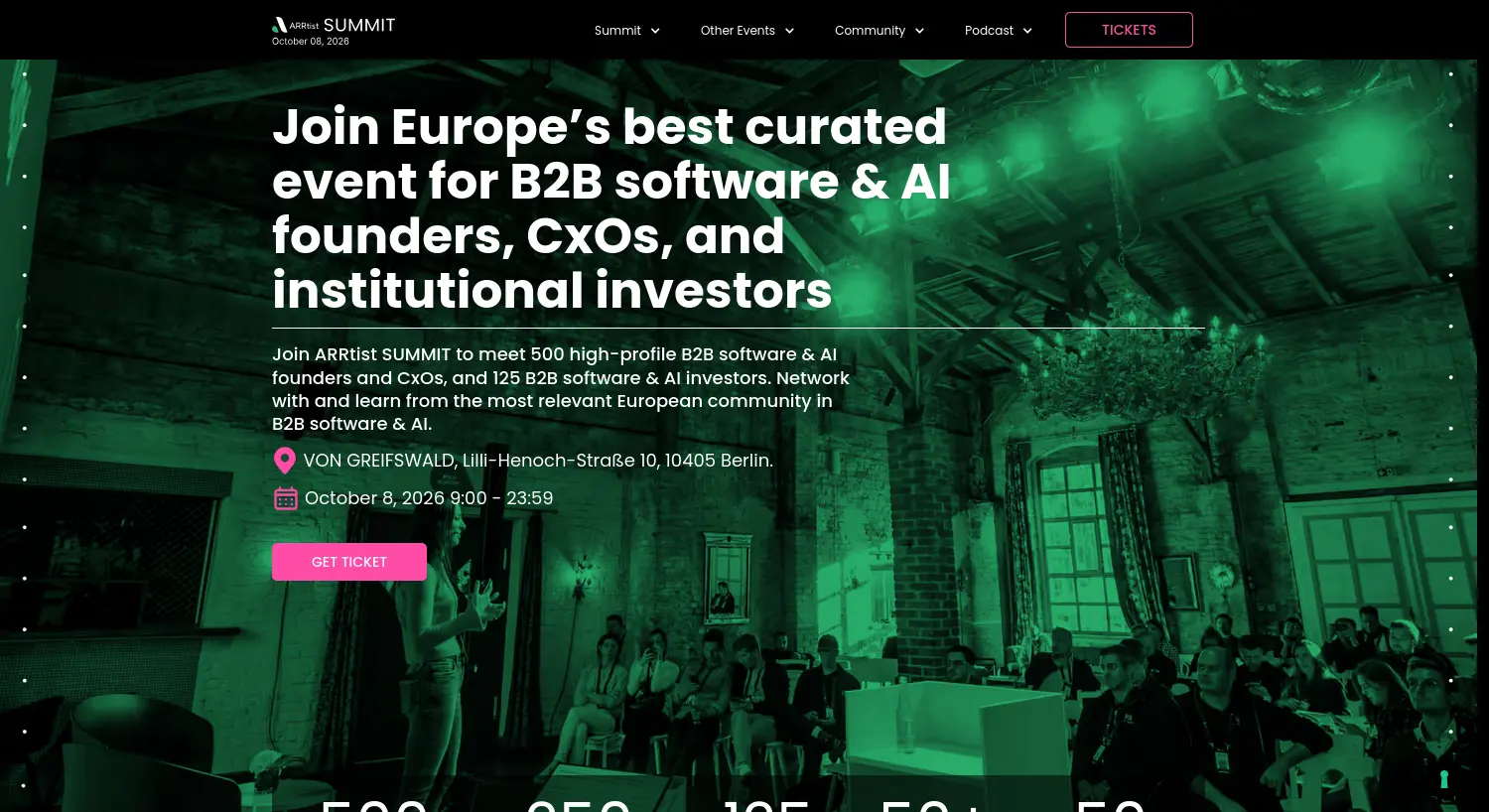 Website der Firma ARRtist