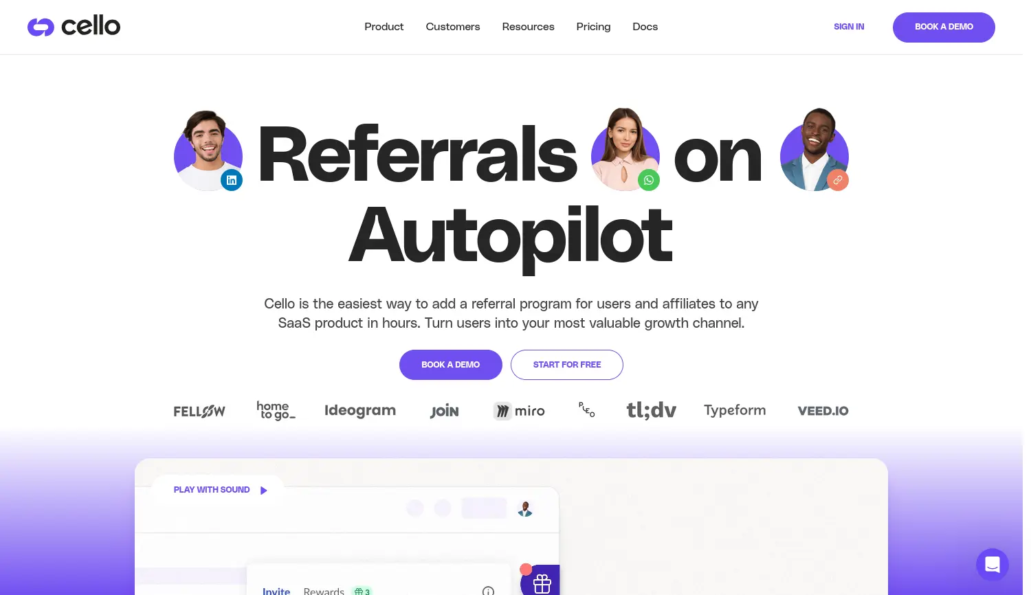 Website der Firma Cello