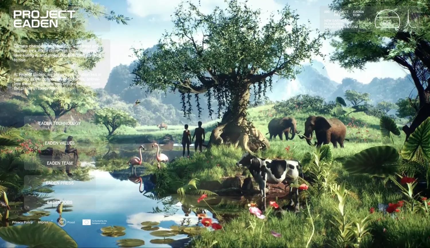 Website der Firma PROJECT EADEN GmbH