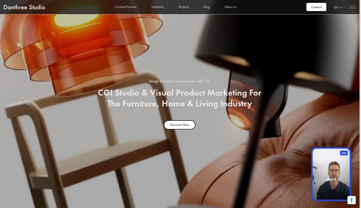 Website der Firma Danthree Studio Daniel Schuster