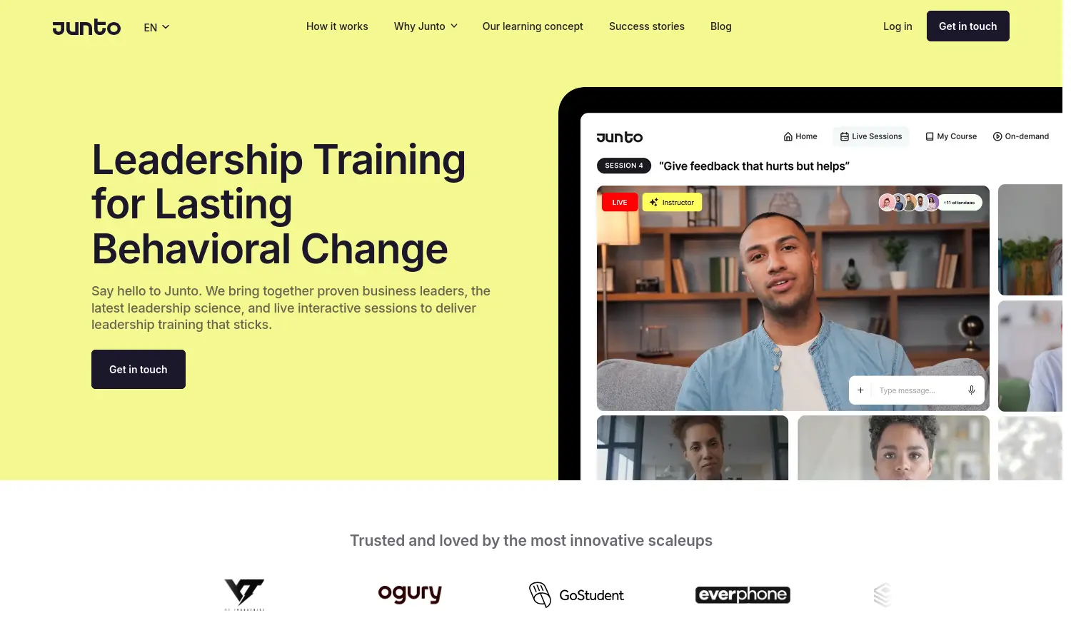 Website der Firma Junto