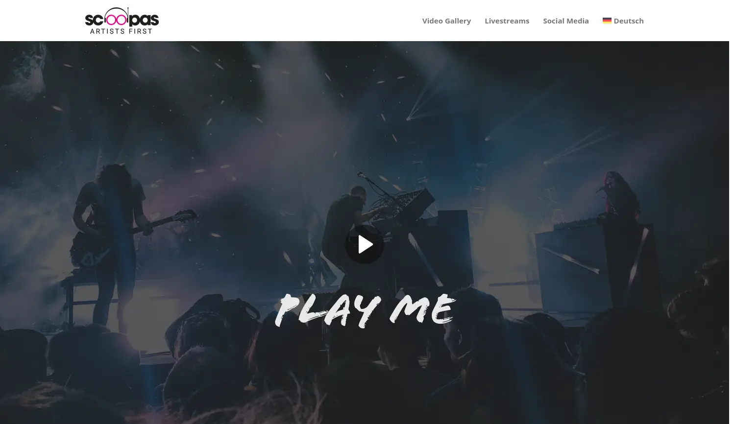 Website der Firma Scoopas GmbH