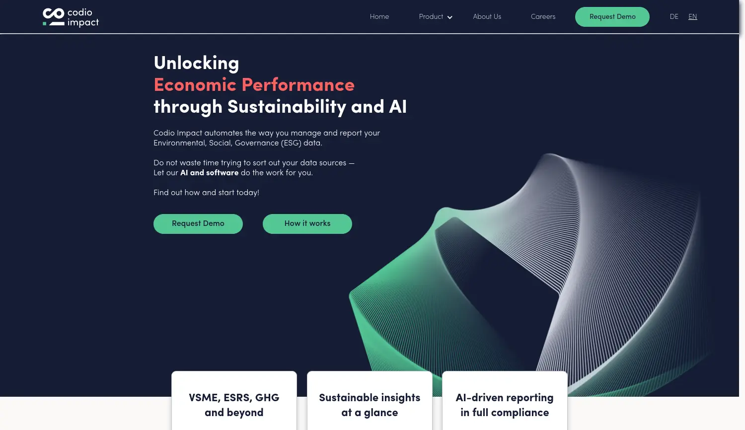 Website der Firma Codio Impact GmbH
