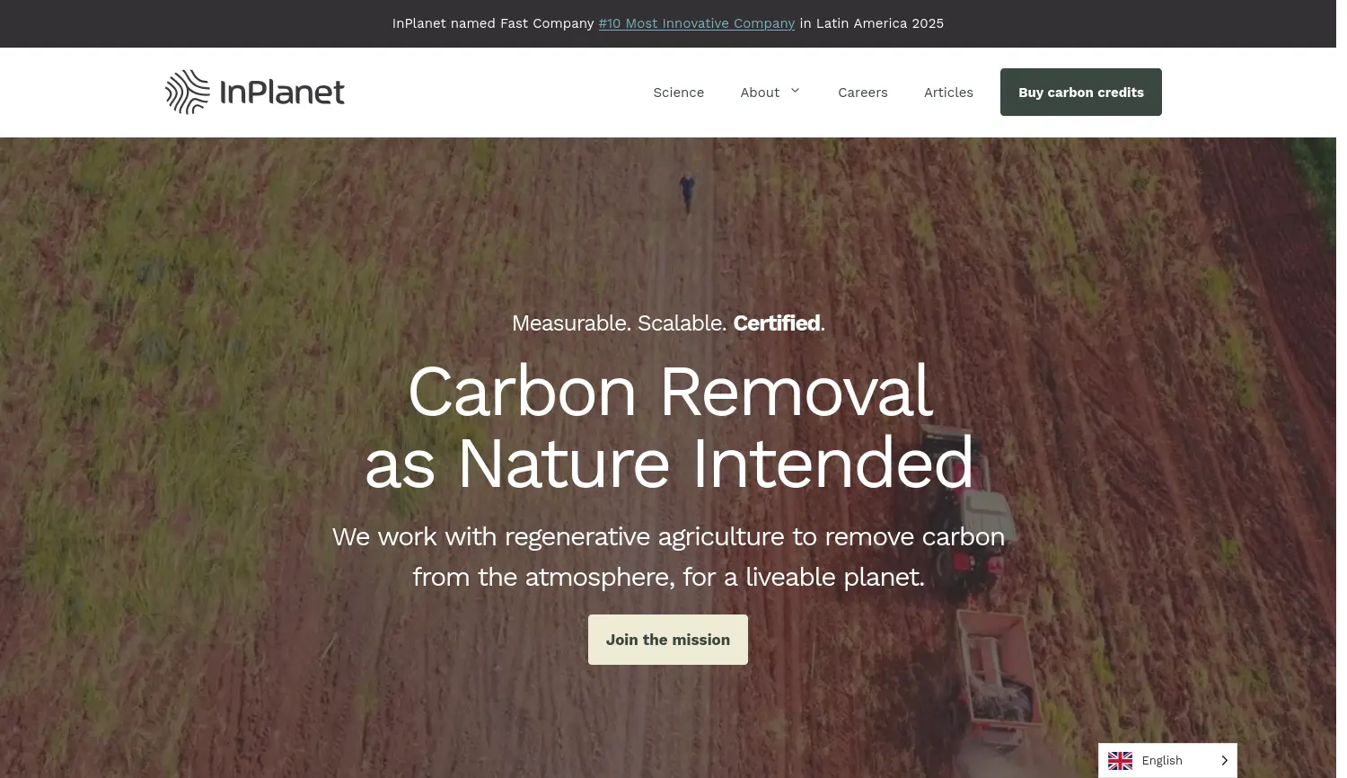 Website der Firma InPlanet