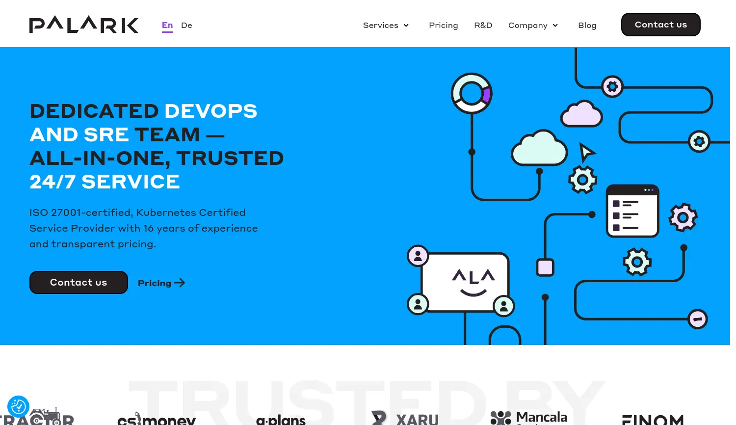 Website der Firma Palark GmbH