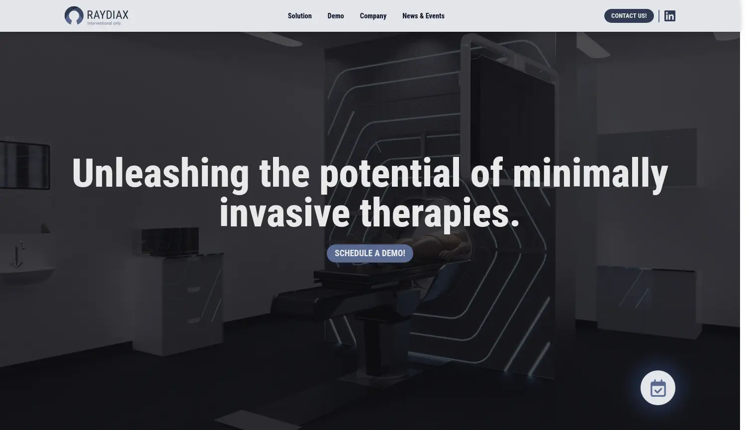 Website der Firma RAYDIAX GmbH