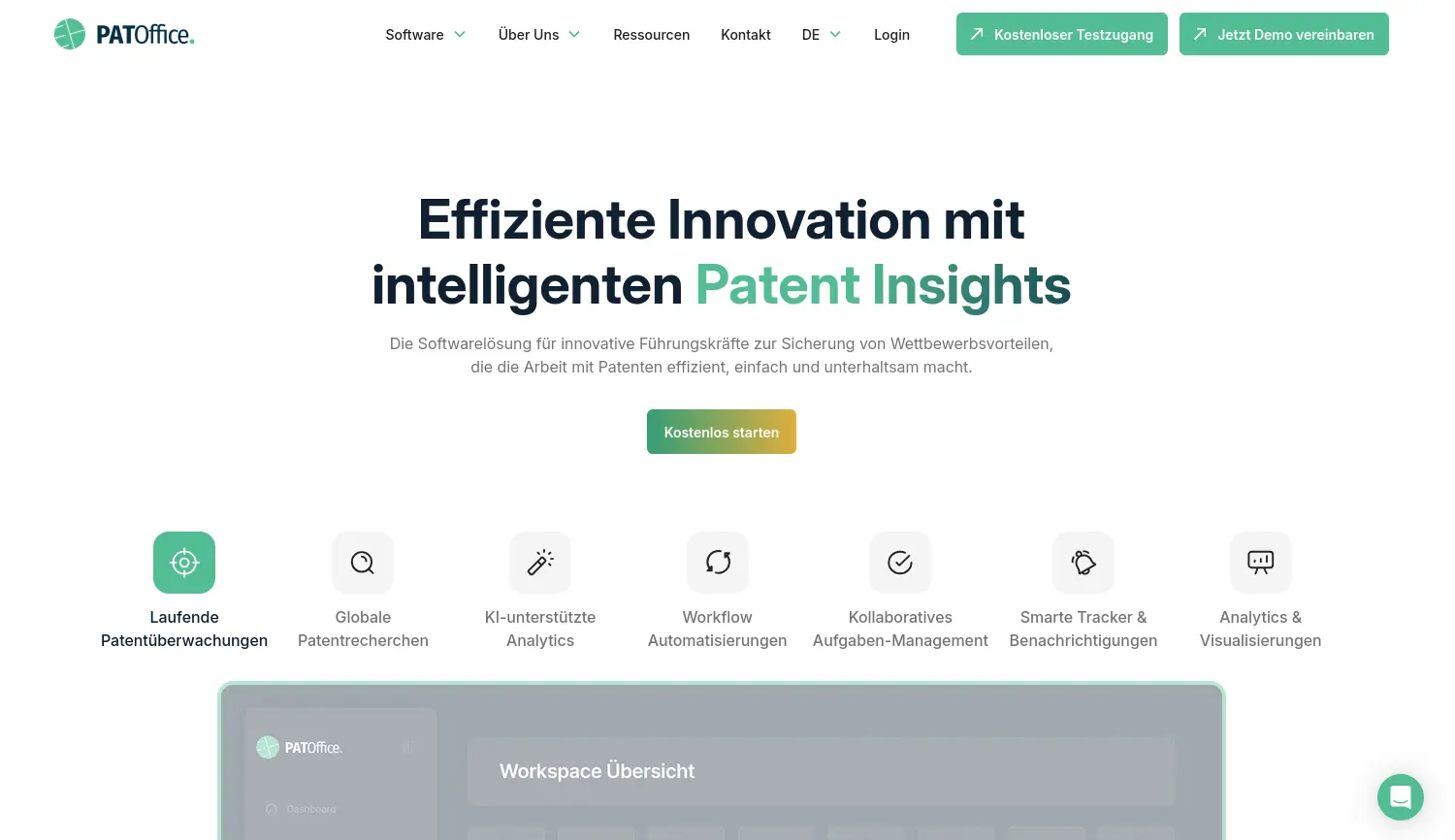 Website der Firma PATOffice