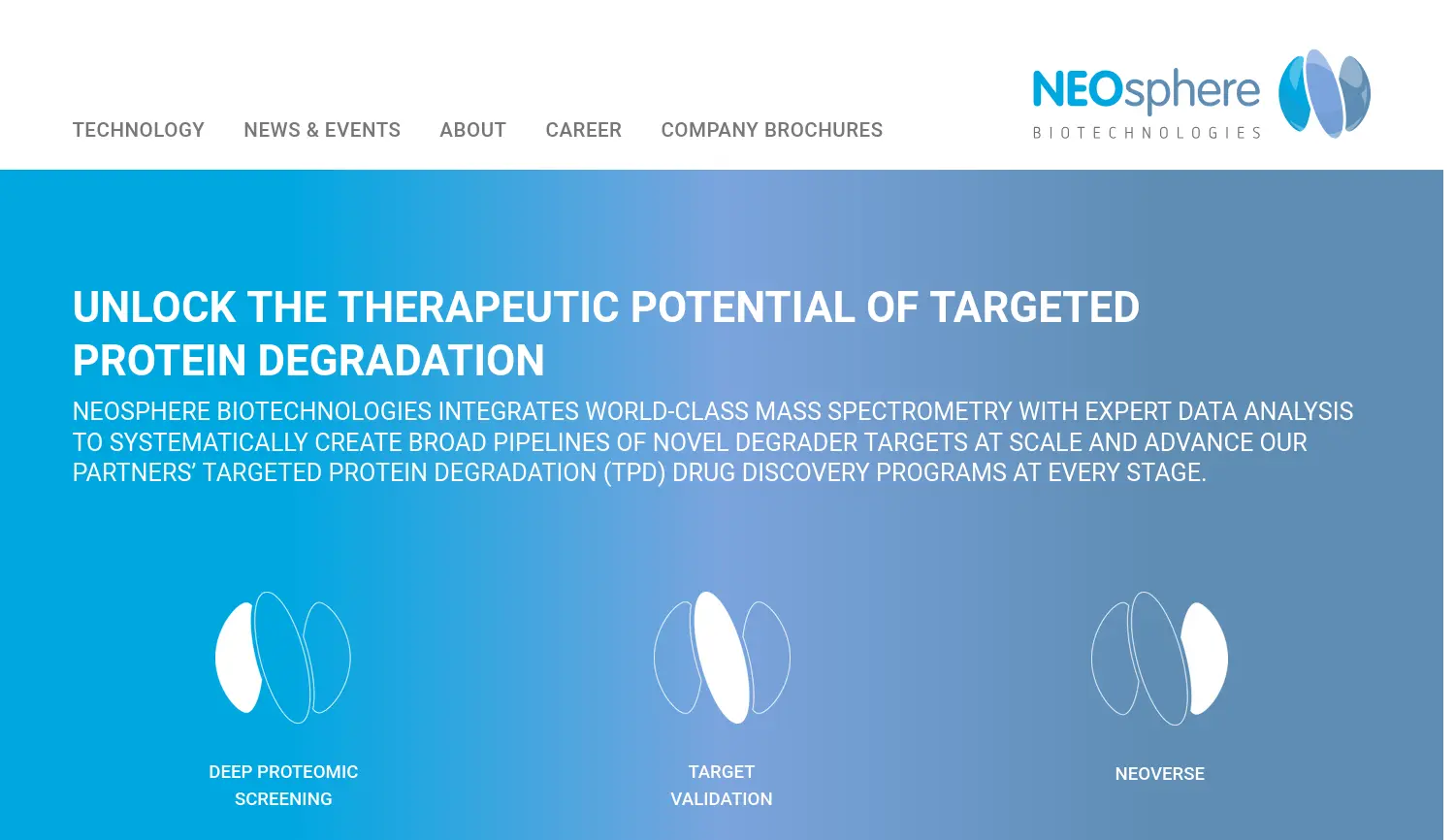Website der Firma NEOsphere Biotechnologies GmbH