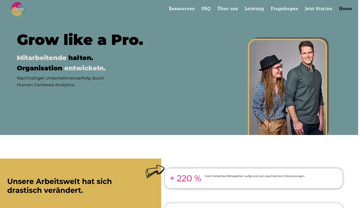 Website der Firma Lene Health UG