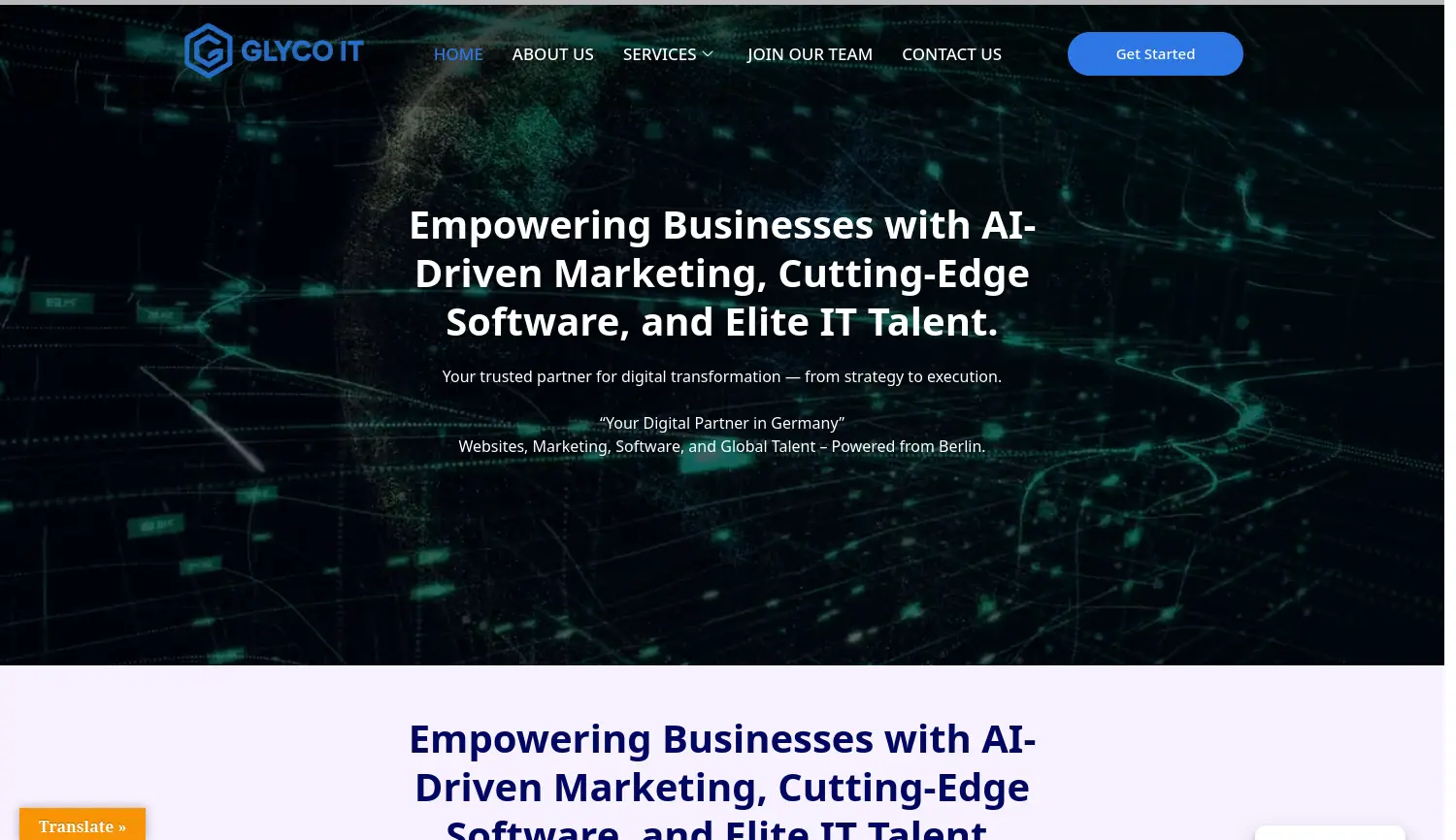 Website der Firma Glyco IT Solutions