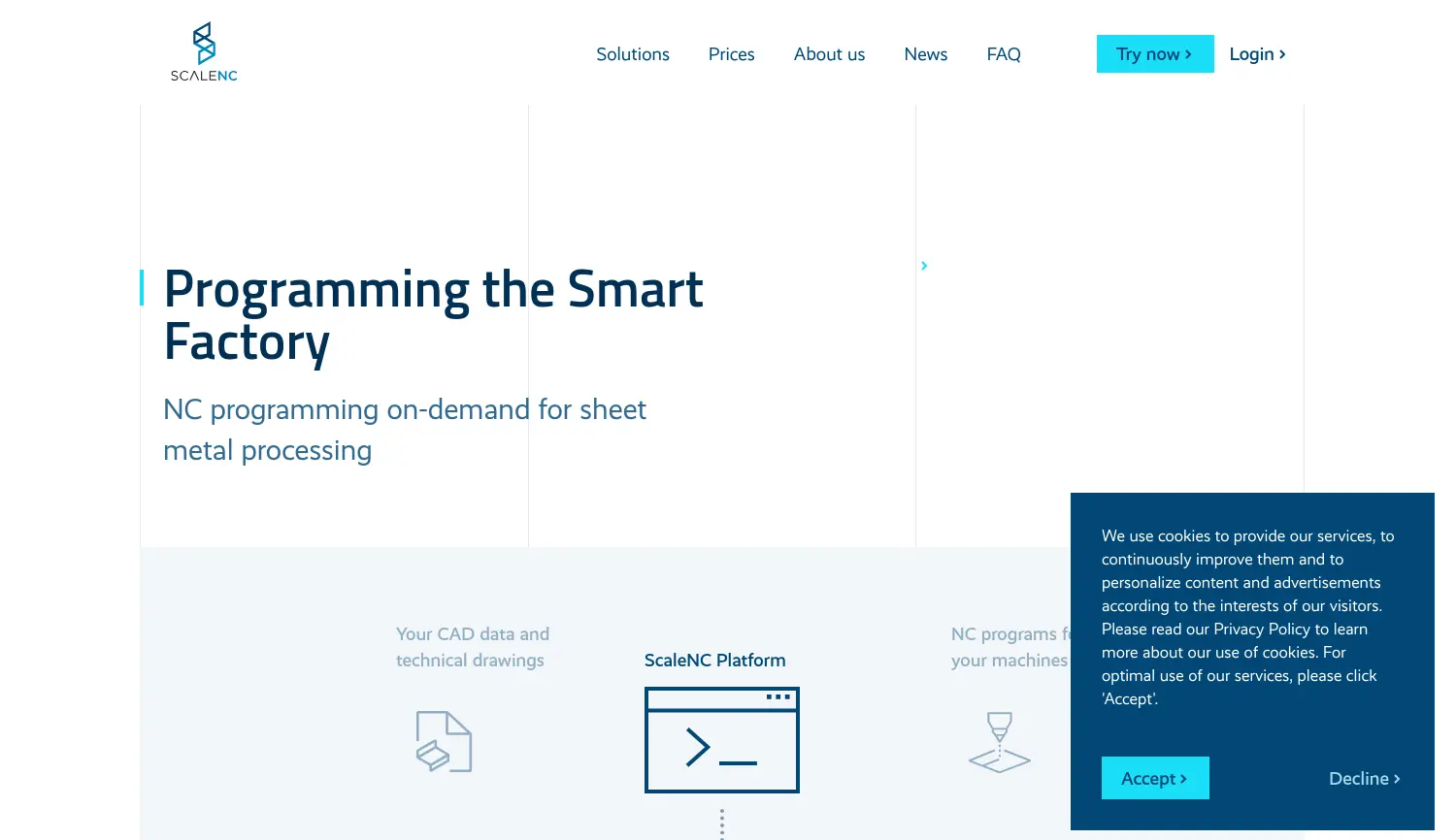 Website der Firma ScaleNC GmbH