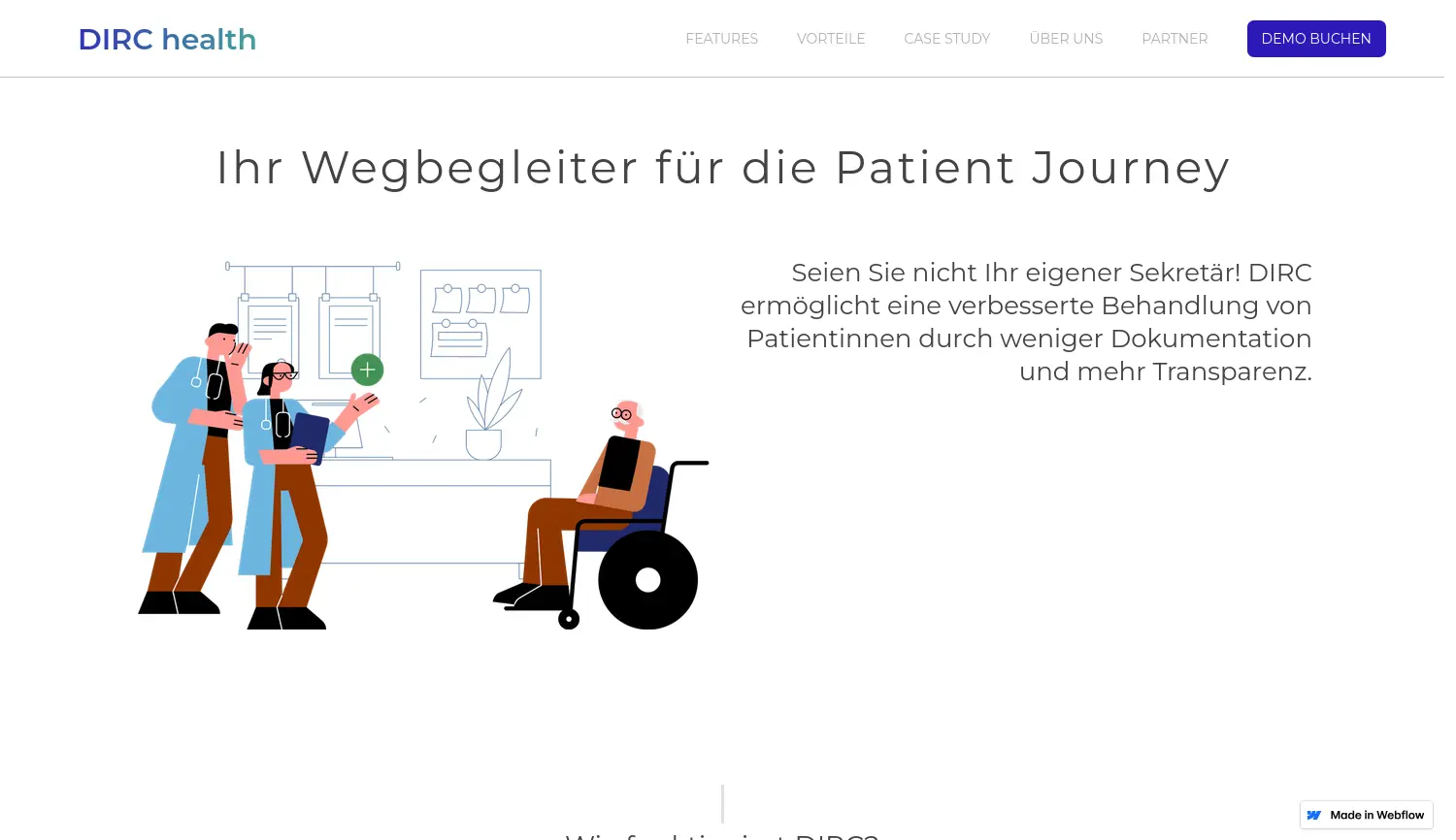 Website der Firma DIRC health