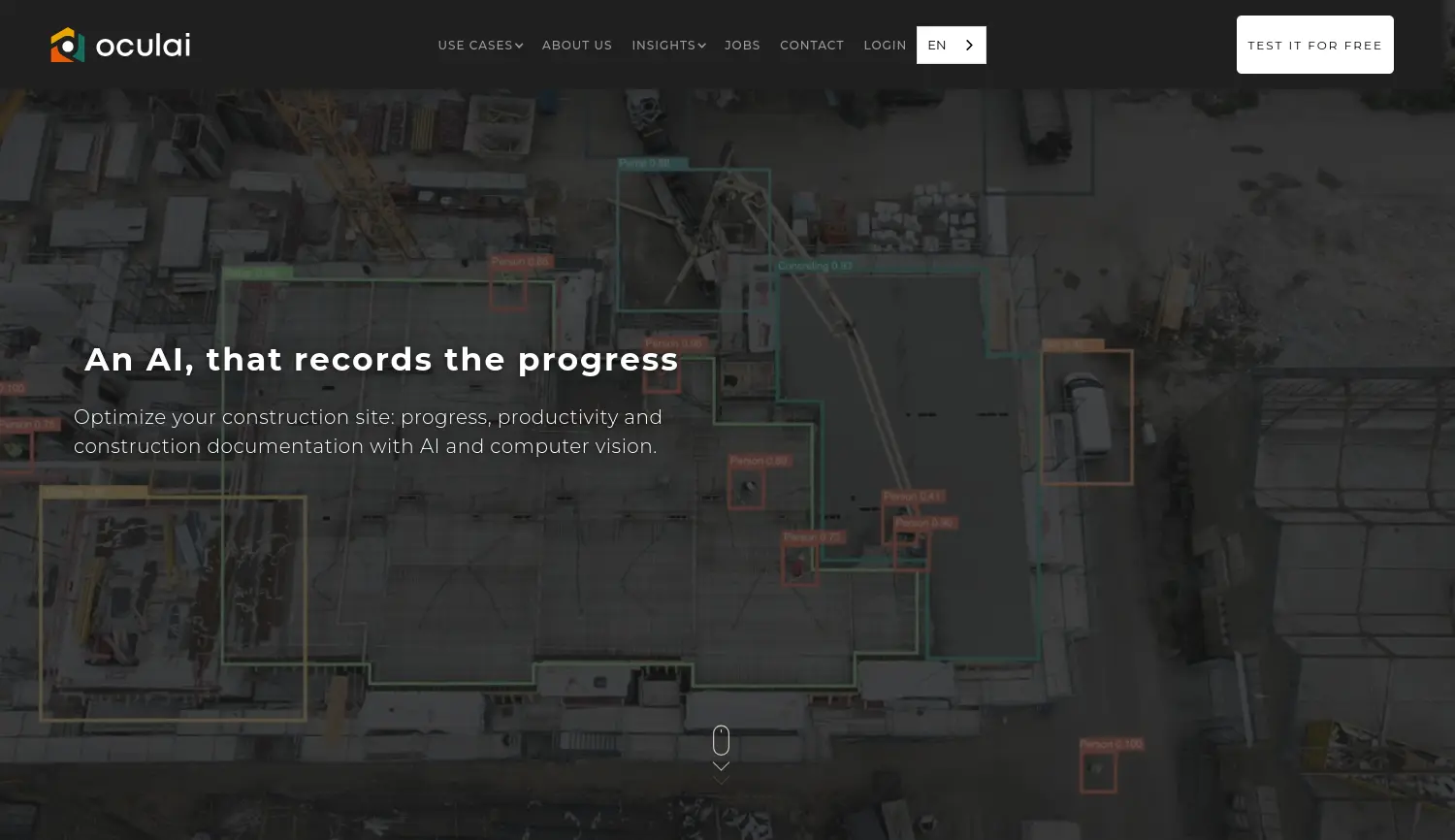Website der Firma oculai GmbH
