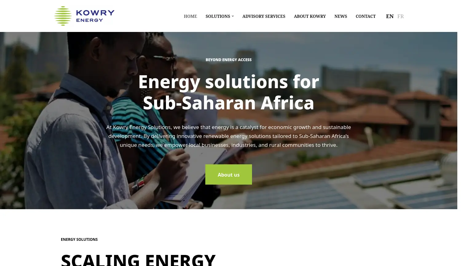 Website der Firma Kowry Energy Services UG (haftungsbeschränkt)