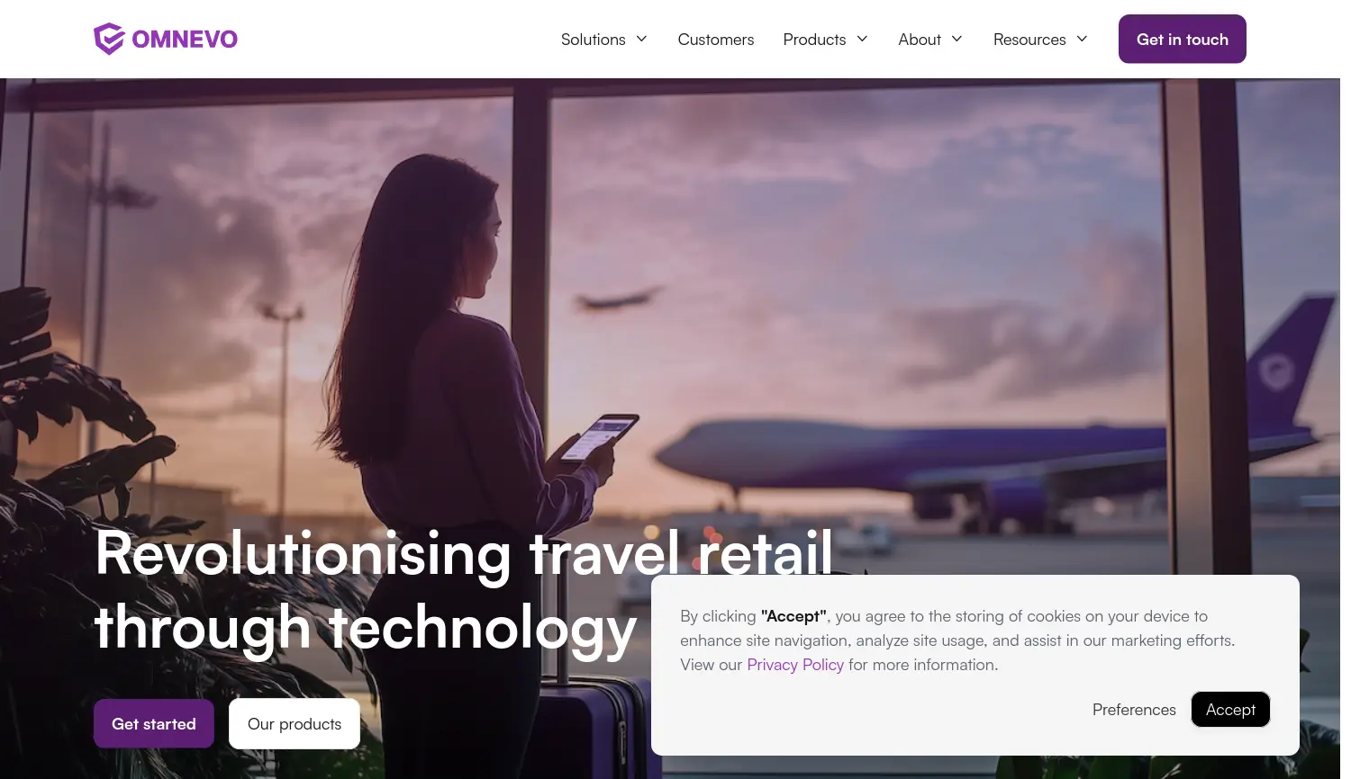 Website der Firma Omnevo GmbH