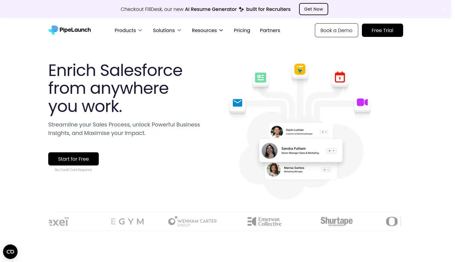 Website der Firma PipeLaunch