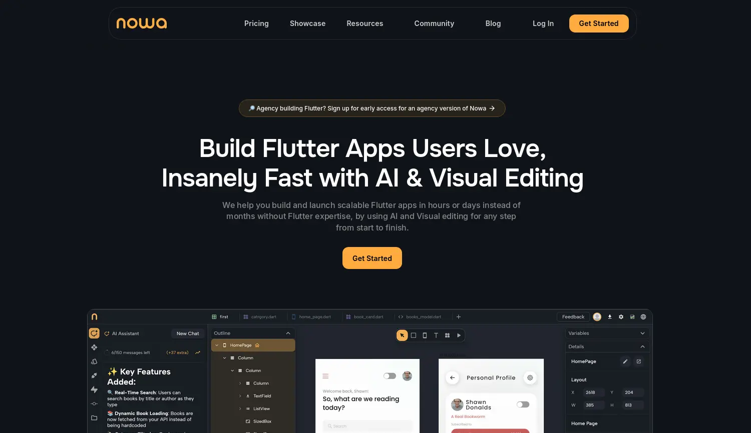 Website der Firma Nowa