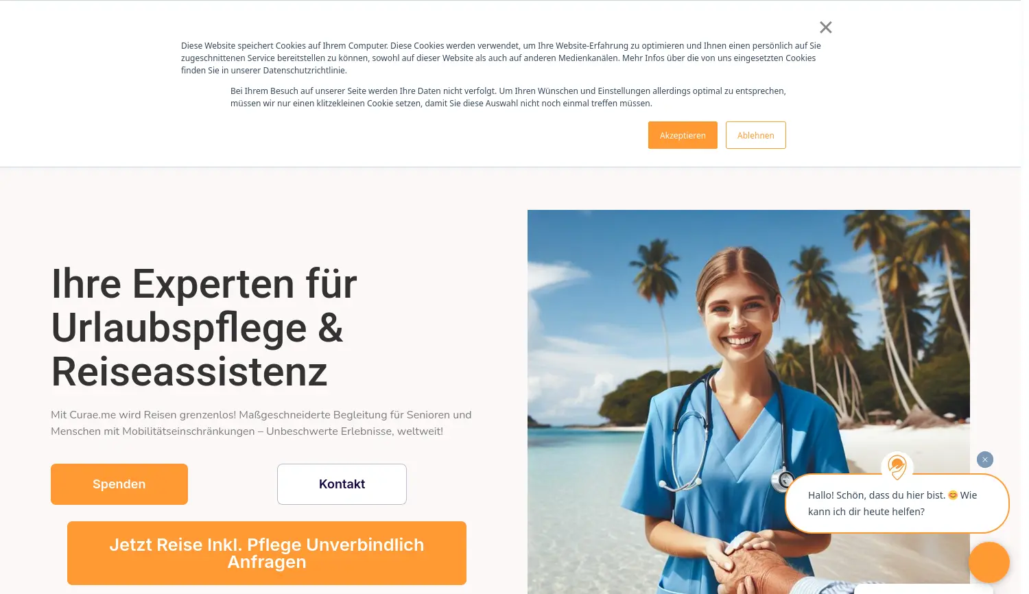 Website der Firma Aleksandar Bajic curae.me