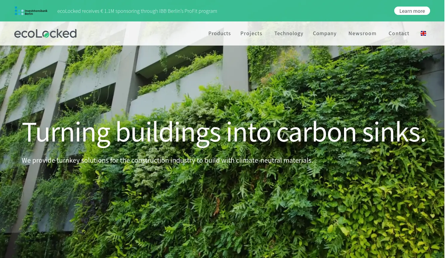 Website der Firma ecoLocked GmbH