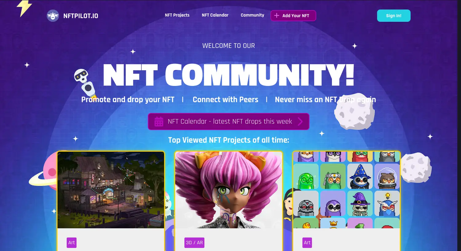 Website der Firma NFTPilot