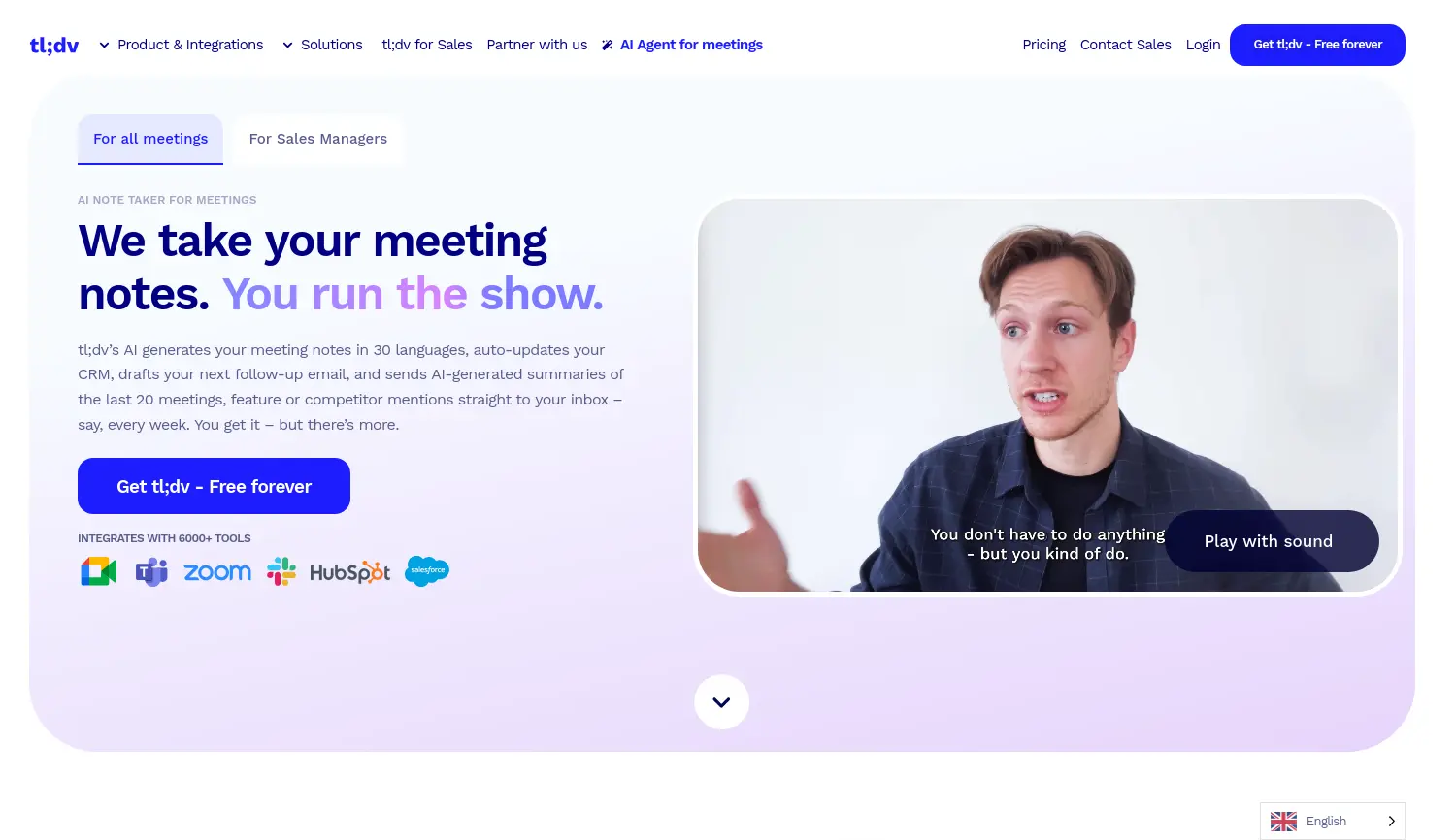 Website der Firma tl;dv