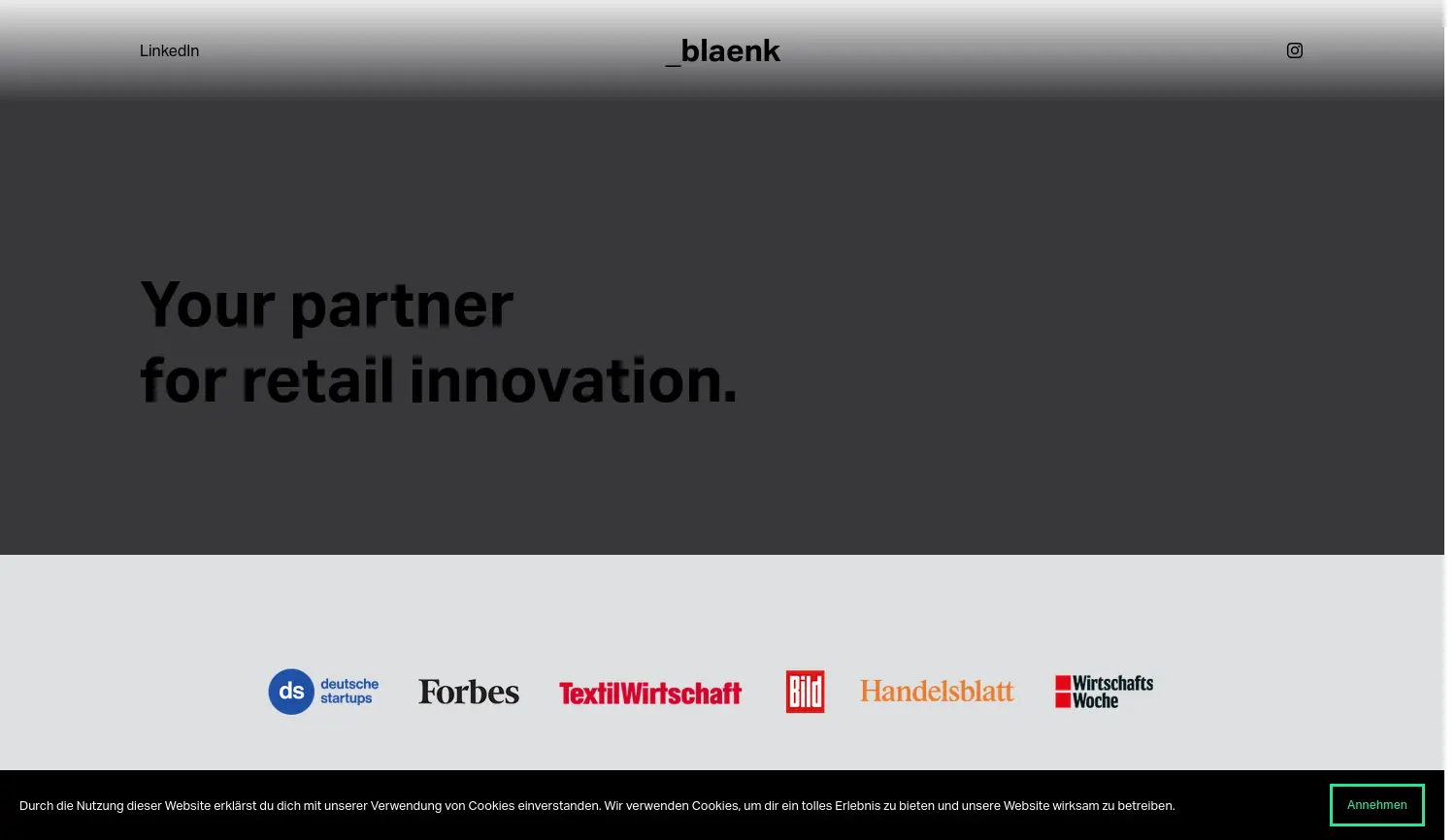 Website der Firma _blaenk GmbH