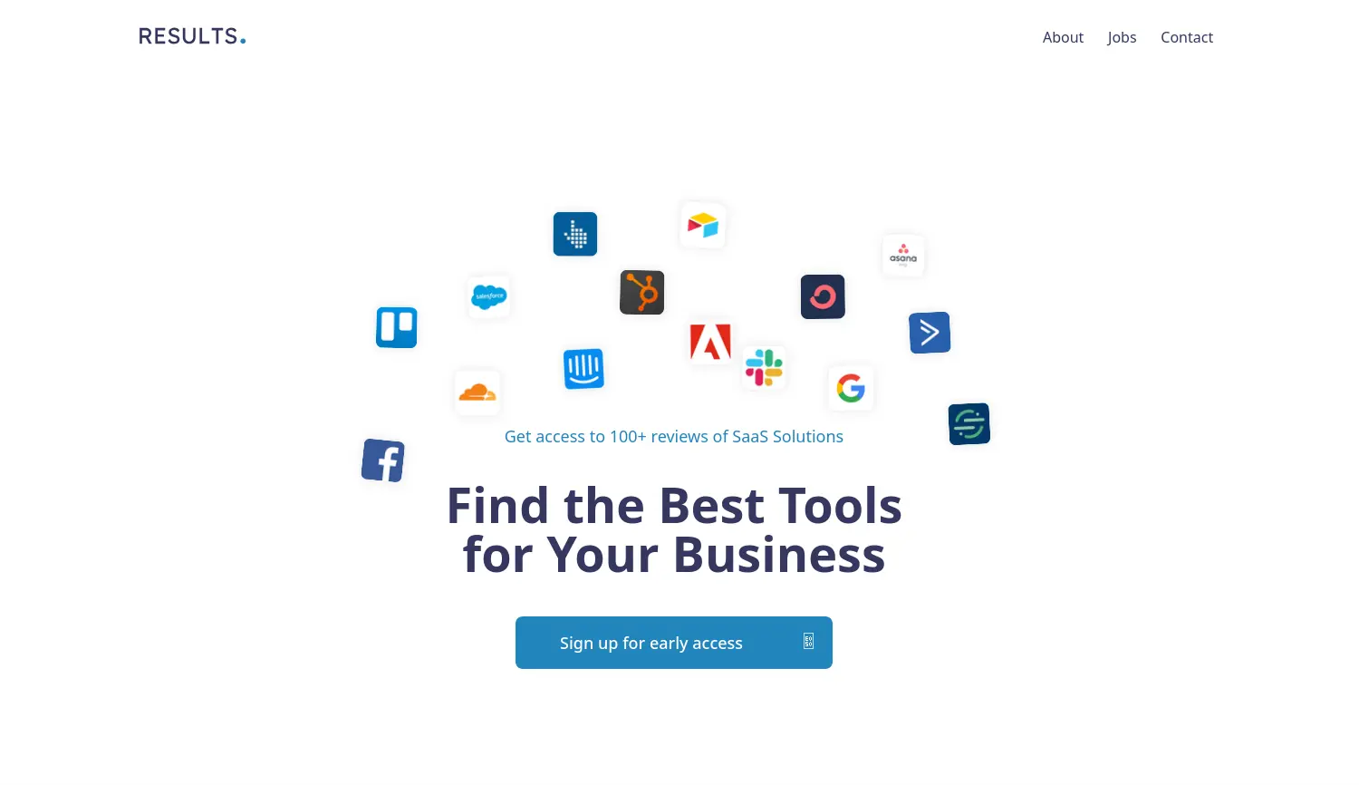 Website der Firma RESULTS