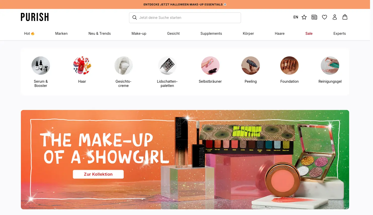 Website der Firma PURISH