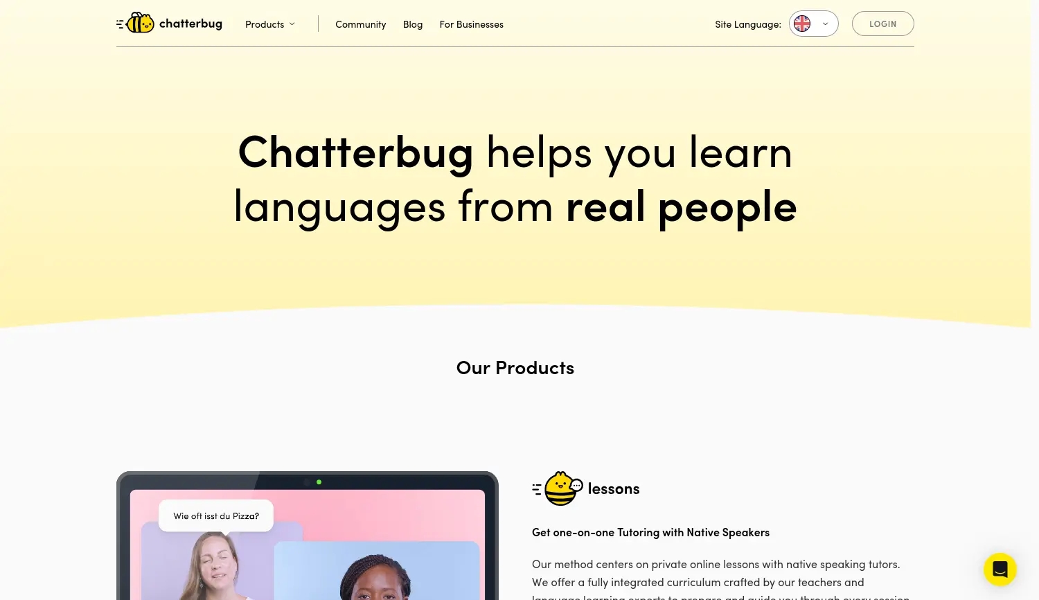 Website der Firma Chatterbug