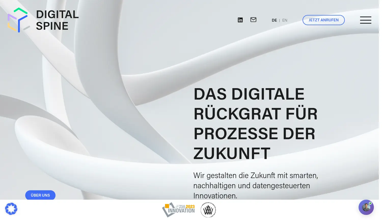 Website der Firma Digital Spine GmbH