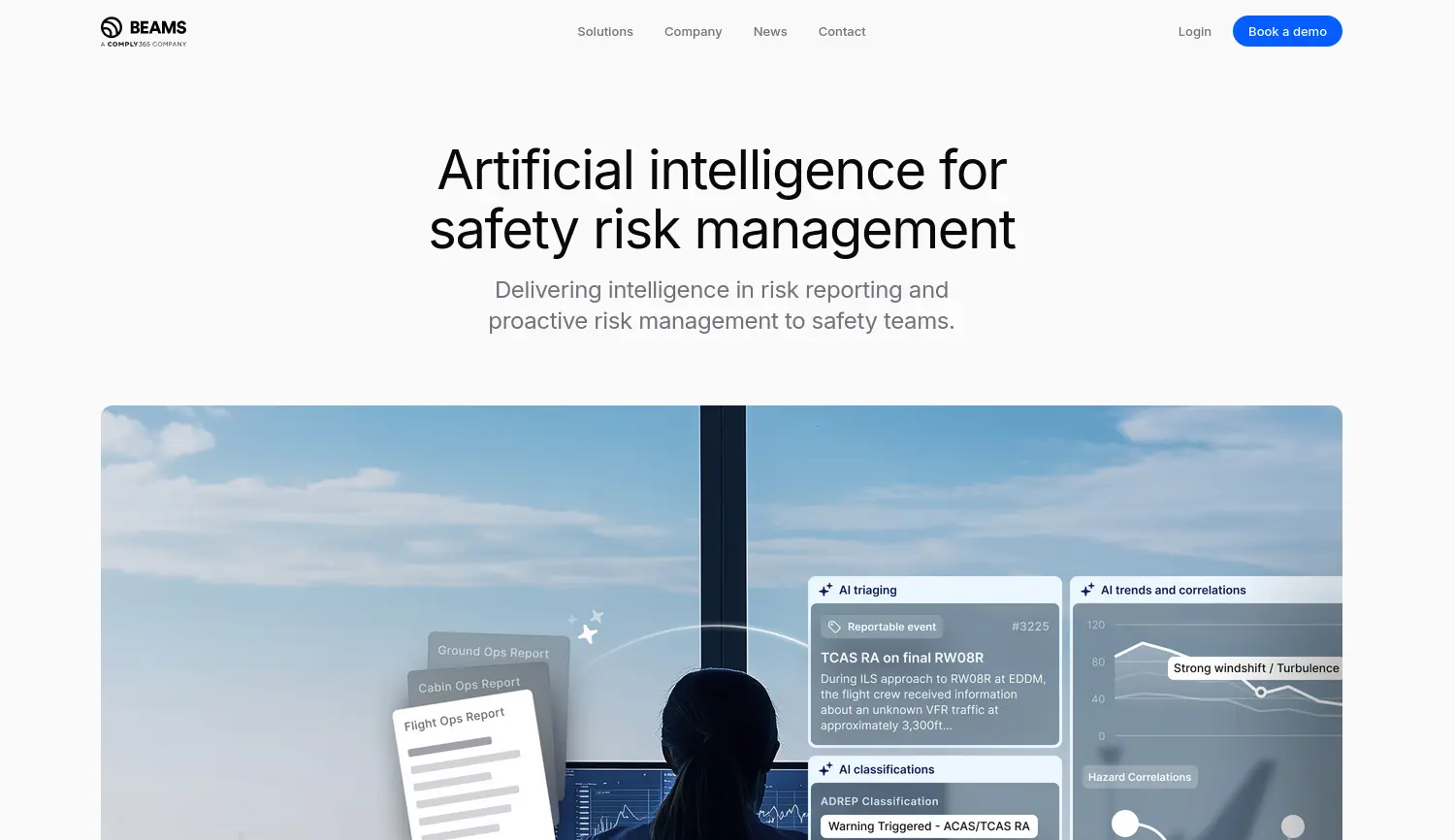 Website der Firma Beams