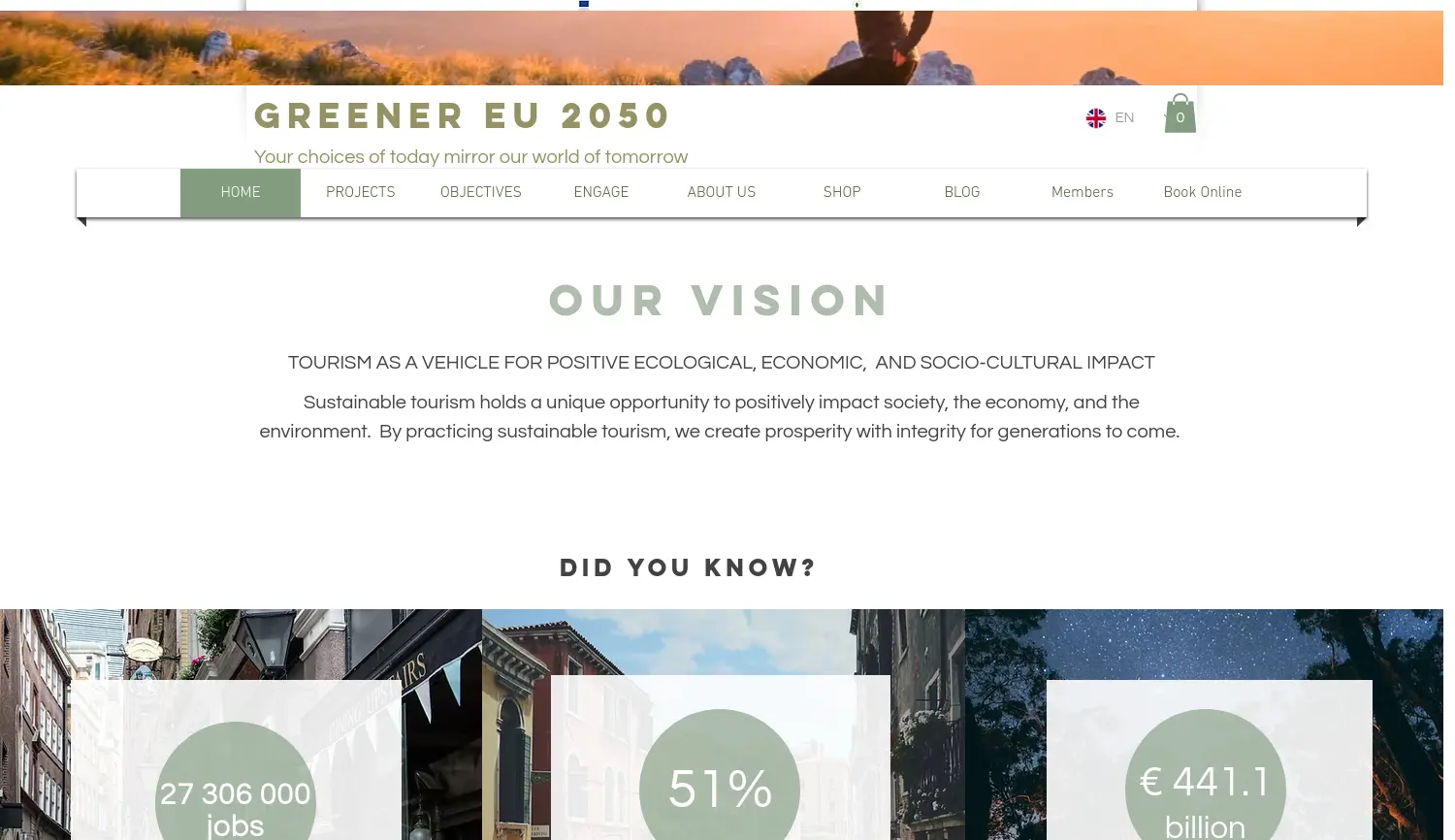 Website der Firma GreenerEU 2050 UG (haftungsbeschränkt)