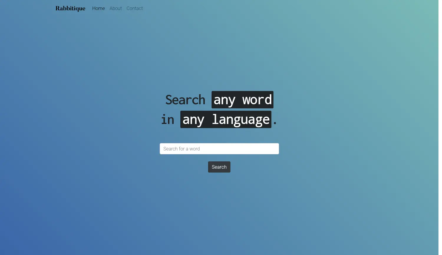 Website der Firma Rabbitique