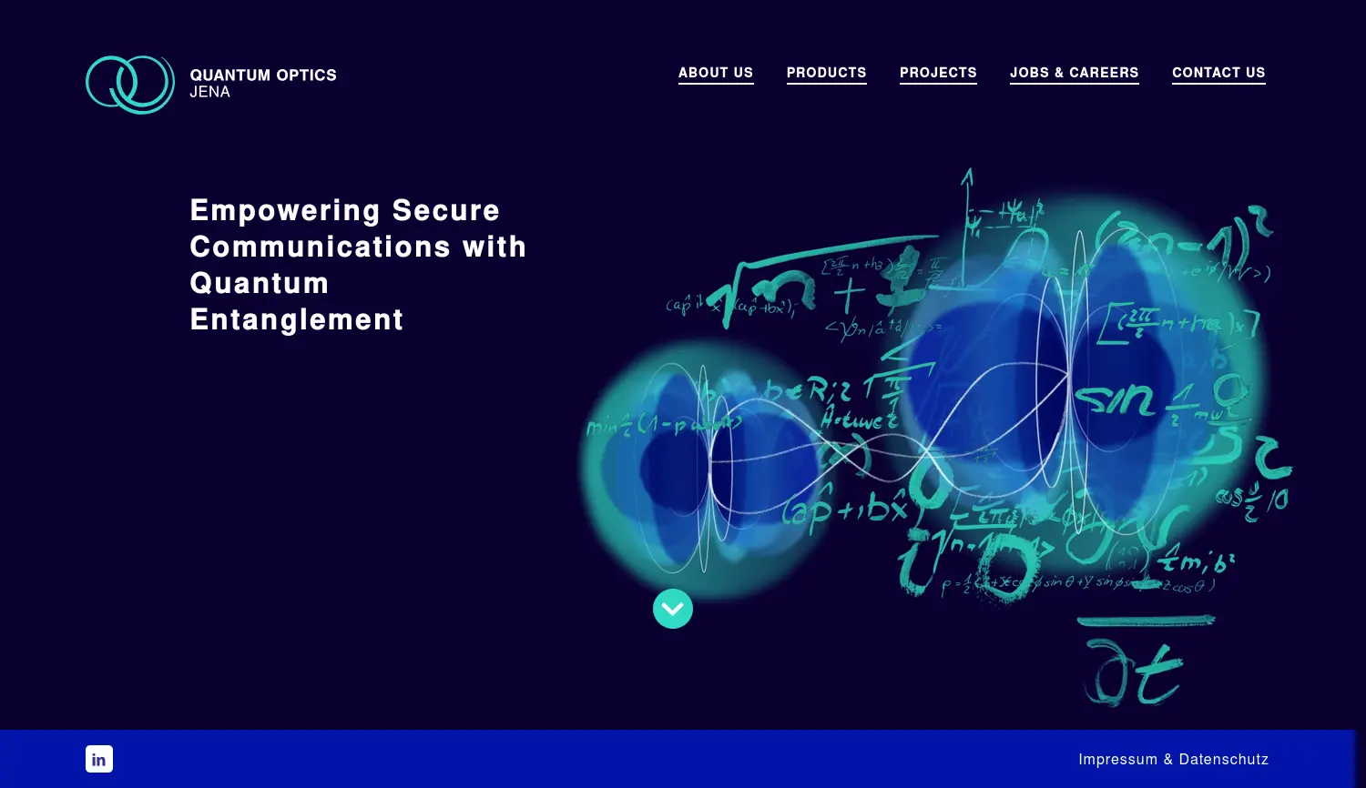 Website der Firma Quantum Optics Jena GmbH