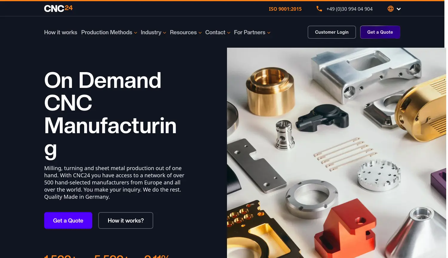 Website der Firma CNC24