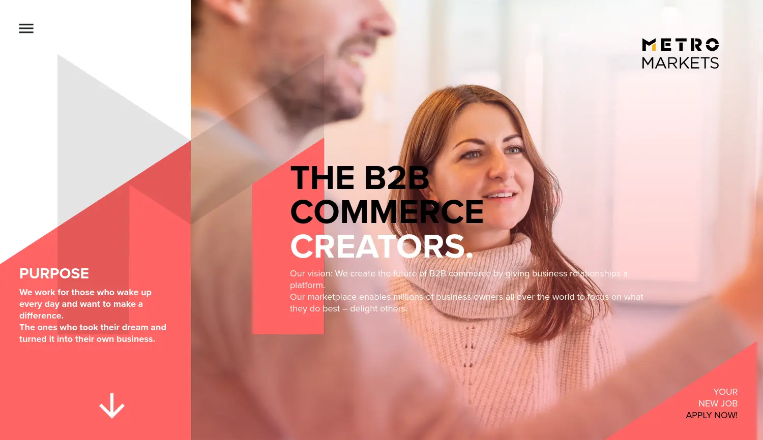 Website der Firma METRO Markets GmbH